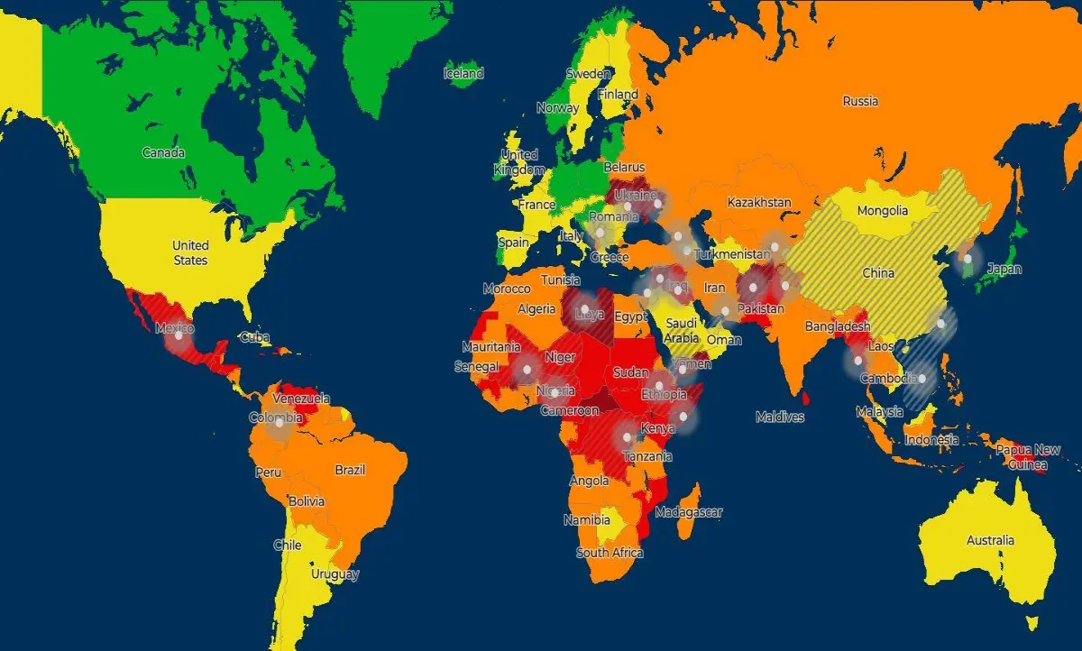 Опасные страны для США