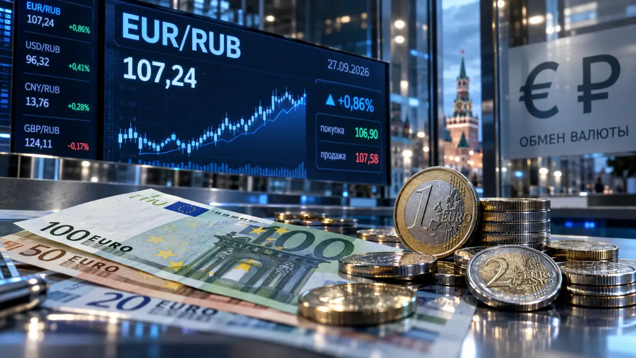 Евро на 27 сентября
