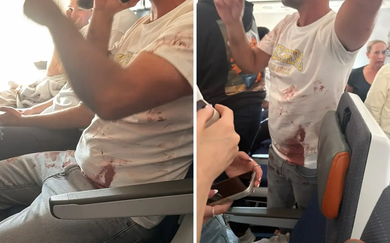 Пилот Flydubai с ножом