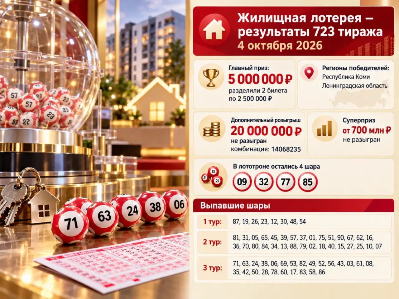 Результаты 723 тиража